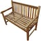 Homeroots 26in Natural Teak Solid Wood Garden Bench 376760 - alternate 5