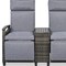 Homeroots 24" Gray Metal Outdoor Accent Chair with Storage with Gray Cushion 625688 - alternate 5