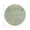 Homeroots 8' Green And Ivory Round Abstract Washable Indoor Outdoor Area Rug 631067 - alternate 3