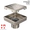Hydroware Square Shower Drain, C06 Brushed, 4 Inches HYD-0015 - alternate 2