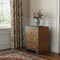 Homeroots 20in Blue and Brown Hand Painted Wood Accent Cabinet With Three Drawers 383195 - alternate 3