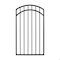 Nuvo Iron 33in Wx56in H Coral Gate Arched Rails, 36in W Opening, Self Close Hardware w/Double Side Handle ICGA3356 - alternate 1