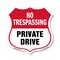 Signmission No Trespassing Shield Sign Private Drive, 12 Inch X 12 Inch, Plastic Sign SHI-P-12-408 - alternate 1