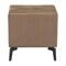 Homeroots 20" Brown and Black Velvet Wood and Steel End Table With Two Drawers 556556 - alternate 4