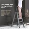 Wrightmaster 4.8 ft. Steel Lightweight Step Ladder, 8 ft. Reach w/Non-Marring Feet 300 lb. Capacity ZoroQHL5BT - alternate 5