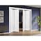 Sartodoors Sliding Closet Double Bi-fold Doors, Planum 0016 White Silk and Aluminum Strips, Sturdy Tracks Mold PLANUM0016DBF-WS-72 x 84 (4* 18x84) - alternate 4