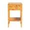 Bali & Pari Ghina Modern and Contemporary Natural Light Mappa Real Burl Wood 1-Drawer Nightstand 249-13920-ZORO - alternate 4