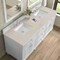 James Martin Vanities Lorelai 72" Double Vanity, Bright White, w/ 3 CM Siberian Silestone Top w/FreePower Wireless Charger 424-V72-BW-FSFR - alternate 4