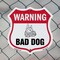 Signmission Dog Warning Shield Sign Bad Dog, 6 inch X 6 inch, Plastic Sign, 2PK SHI-P-2PACK-6-377 - alternate 3