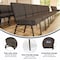 Flash Furniture Hercules Church Chair, Brown Back, 21-1/4 in W 25" L 33" H, Fabric Seat FD-CH0221-4-GV-BNDOT-GG - alternate 2