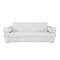 Homeroots 89" White Italian Leather Sofa With Silver Legs 476522 - alternate 1