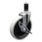 Service Caster 5 Inch Thermoplastic Rubber Wheel 1-5/8 Inch Expanding Stem Caster with Brake SCC-EX05S510-TPRS-SLB-158 - alternate 1