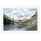 Homeroots Snowy Mountain Landscape White Framed Wall Art 572031 - alternate 1