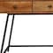 Homeroots 47" Natural and Black Solid Wood Writing Desk With Three Drawers 489178 - alternate 2