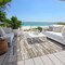 Homeroots 5' X 8' Ivory And Beige Striped Washable Indoor Outdoor Area Rug 609037 - alternate 2