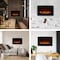 Northwest 36-Inch Wall Mounted Electric Fireplace Curved Glass Heater with Removable Stand 80-WSG032 - alternate 2