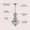 Jonathan Y Regina 12" Crystal/Metal Empire LED Pendant, Antique Brass JYL6109A - alternate 6