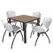 Regency Square Kee Breakroom Table W/ 4 M Stack Chairs, 36 in W, 36 in L, Noble Oak TB3636NOBPBK47GY - alternate 1