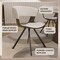 Leisuremod Wooden Dining Chair Modern style Nymia Collection Walnut Glazed Color in White NCDW-22W - alternate 3