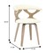 Leisuremod Modern Wooden Dining Chair, Washed Walnut Frame in White, Klyne Collection KCWW-22W - alternate 4