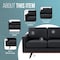 Leisuremod Chester Modern Leather Loveseat with Birch Wood Base, Black CS58BL-L - alternate 2