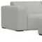 Homeroots 88" Gray Fabric Sofa With Ottoman With Brown Legs 641051 - alternate 3