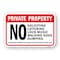 Signmission Private Property No Loitering Loud Music Walking D Aluminum, 18" H, A-1824-24842 A-1824-24842 - alternate 1