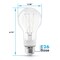 Luxrite Vintage A19 LED Light Bulb 60 Watt Equivalent, 5CCT 2700K 3000K 3500K 4000K 5000K, 12PK LR21680 - alternate 2
