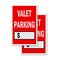 Signmission Valet Parking With Price, Vinyl Decals Only 24 Inch x 36 Inch, Vinyl Decal, 2PK DSB-2436-2PACK-Valet Parking With Price - alternate 1