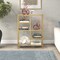 Homeroots 42" Brass Steel and Glass Five Tier Double Bookcase 527572 - alternate 3