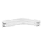 Homeroots White Italian Leather Modular L Shaped Eight Piece Corner Sectional With Console 534881 - alternate 1