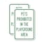 Signmission Pets Prohibited In The Playground Area, 12'' X 18'' 2 Signs, Heavy Gauge Aluminum, 2PK A-1218-2PACK-2858 - alternate 1