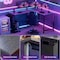 Healsmart L-Shaped 50-Inch Gaming Computer Desk with Reversible Corner for Students to Study and Write, Woode 3A88FNDESKOFFICEL50X43GRY - alternate 2
