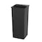 Safco 21 gal Square Heavy Duty Plastic Can, Black, Plastic, 13 in 9668 - alternate 1