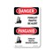 Signmission Safety Sign, OSHA Danger, 24" Height, Rigid Plastic, Forklift Traffic Be Alert Bilingual OS-DS-P-1824-VT-1265 - alternate 1