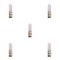 Bulbrite Halogen T4 Double-Contact Bayonet Base BA15D Light Bulbs 5 Pack 50W, Frost, 5PK 860810 - alternate 1