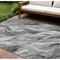 Homeroots 8' X 10' Gray Charcoal And Ivory Abstract Washable Indoor Outdoor Area Rug 582995 - alternate 1