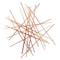 Homeroots 35" X 34" Rose Gold Metal Abstract Lines Hanging Dimensional Sculpture 483357 - alternate 1