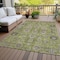 Homeroots 3' X 5' Olive Green Gray And Charcoal Oriental Washable Indoor Outdoor Area Rug 582104 - alternate 4