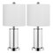 Jonathan Y Amner 20.5" Glass Modern Contemporary Fillable Glass LED Table Lamp, Chrome, 2PK JYL8508C-SET2 - alternate 3