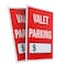 Signmission Valet Parking With Price, A-Frame & 2 Sign Inserts, Heavy-Duty Plastic Frame SBHD-C-2436-Valet Parking With Price - alternate 2