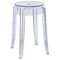 Leisuremod Averill Modern Plastic Dining Stool with Sturdy Seat and Legs, Clear AS18CL - alternate 1
