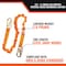 Malta Dynamics 4.5ft - 6ft SINGLE LEG STRETCH INTERNAL SHOCK ABSORBING LANYARD W/ 2 STEEL SNAP HOOKS C5104 - alternate 3