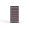 Strong Hold 9 drawer cabinet - (3x 4ft, 5x 5ft, 1x 8ft) - Red accents - Keyed Different S3060-PPDAS-0904DS - alternate 1