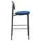 Leisuremod Euston Wicker Bar Stool with Black Steel Frame, Navy Blue EC29NBU - alternate 2