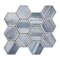 Apollo Tile 9x10 in. Matte Light Frost Blue Glass Mosaic Hexagon Wall and Floor Tile 3.28 sq ft/case, 5PK APLSTR8807A - alternate 1