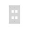 Monoprice WallPlate, Blank, 4 Hole, White 6731 - alternate 1