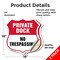 Signmission Private Dock Shield Sign No Trespassing, 18 inch X 18 inch, Vinyl Decal, 2PK SHI-D-2PACK-18-434 - alternate 2
