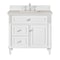 James Martin Vanities Lorelai 36" Single Vanity, Bright White, w/ 3 CM Siberian Silestone Top 424-V36-BW-3SFR - alternate 1