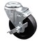 Service Caster 4 Inch SS Soft Rubber Wheel Swivel Bolt Hole Caster with Brake SCC-SSBH20S414-SRS-TLB - alternate 1